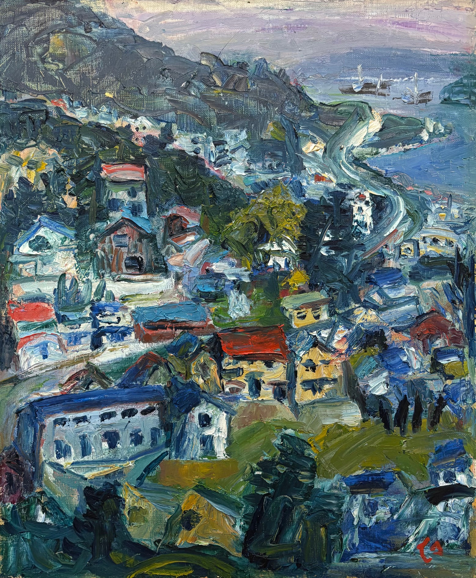 小野鉄之助の作品：風景（尾道）